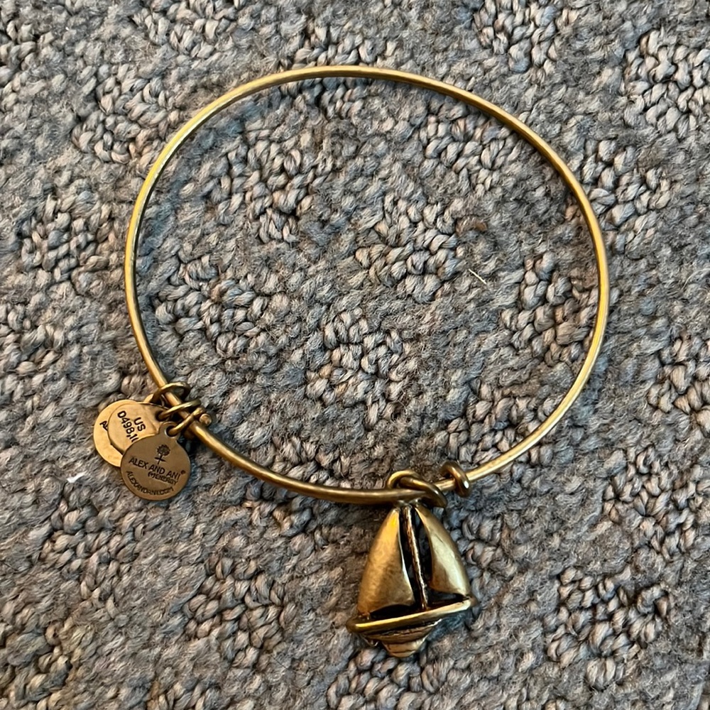 Gold sailboat Alex and Ani Bracelet